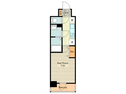 N-STAGE HACHIOJI(1K/9階)の間取り写真