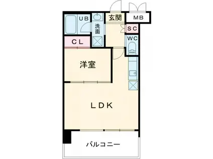 プレジオ荒本新町(1LDK/5階)の間取り写真