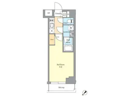 アイフラット渋谷西原(1K/4階)の間取り写真