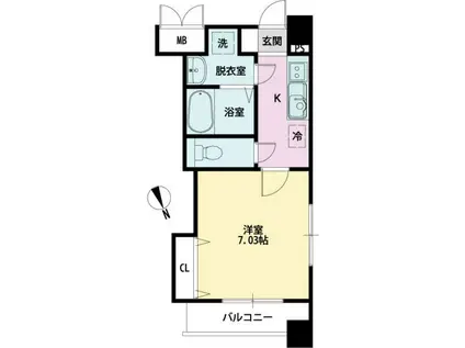 POWERHOUSE/大師(1K/2階)の間取り写真