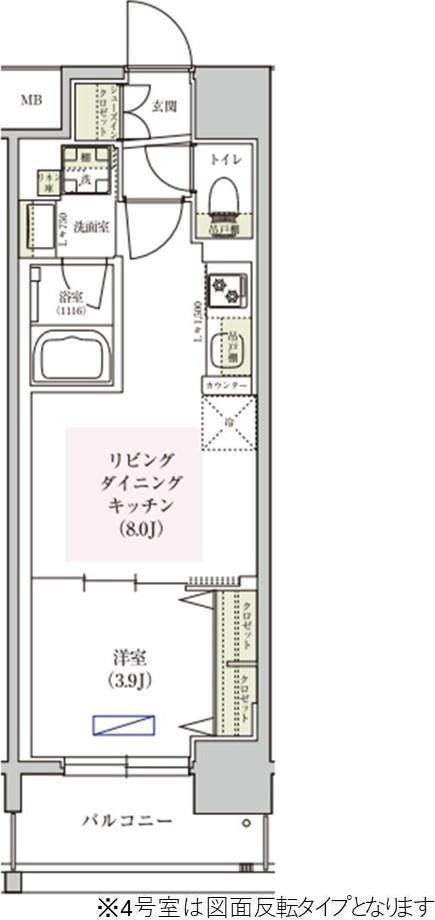 アーバネックス東梅田(1LDK/11階)の間取り写真