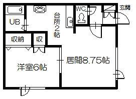 CIELO(1LDK/1階)の間取り写真