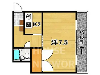 ユニオン室町(1K/3階)の間取り写真