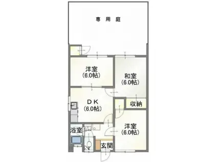 吉川ビル(3DK/1階)の間取り写真