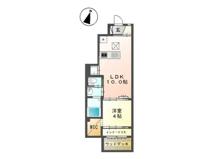 ディモーラ(1LDK/1階)の間取り写真