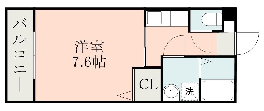LUANA(1K/3階)の間取り写真