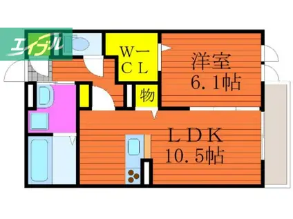グレイス(1LDK/1階)の間取り写真