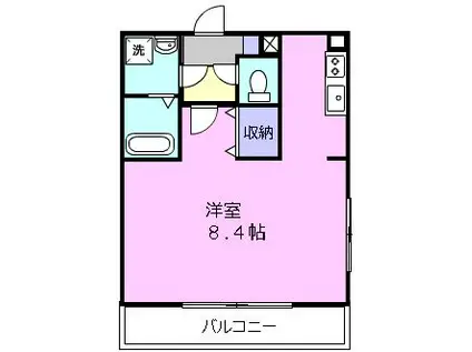 GRACIA江戸橋(1K/3階)の間取り写真