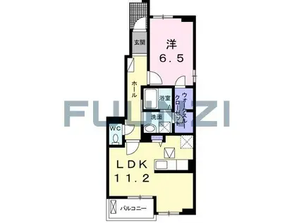 アルドール(1LDK/1階)の間取り写真