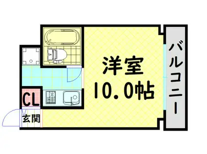 レバンガ桜川AP(1K/5階)の間取り写真