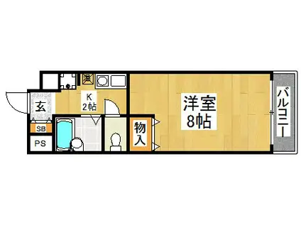 マ・メゾン(1K/2階)の間取り写真