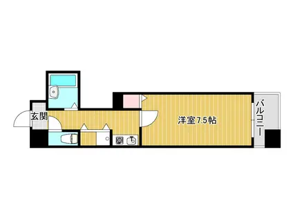 ソレアードトレスなんばウエスト(1K/8階)の間取り写真