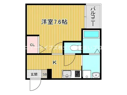 イノベ寝屋川(1K/2階)の間取り写真
