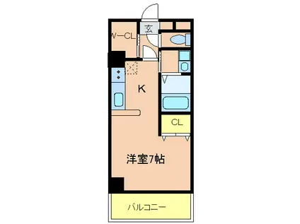 タカマツ神戸駅南通(1K/3階)の間取り写真