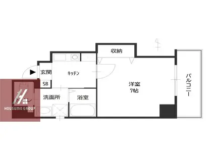 テラスレジデンス梅田東(1K/6階)の間取り写真