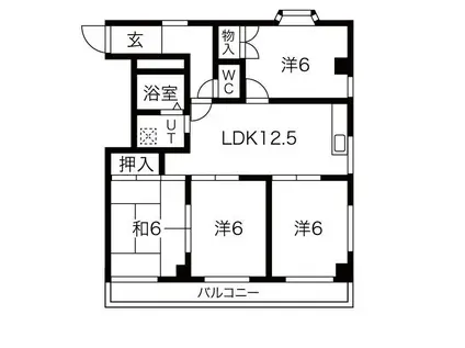 ホーメスト玉水(4LDK/2階)の間取り写真