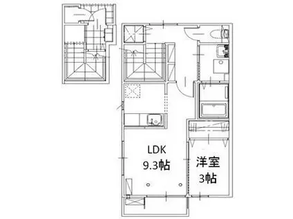 ルシエール(1LDK/2階)の間取り写真