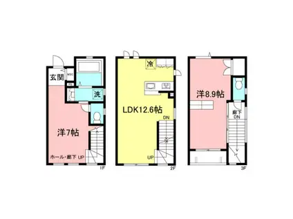 パプリカ(2LDK/3階)の間取り写真