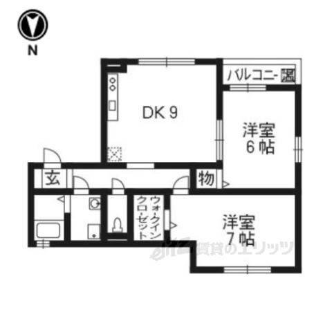 セジュール・リンデン(2LDK/1階)の間取り写真