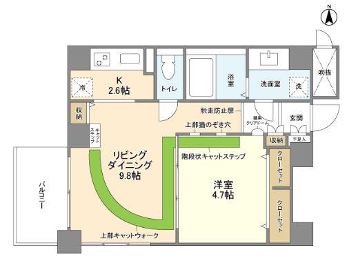 スタイリオ恵比寿SKY(1LDK/12階)の間取り写真