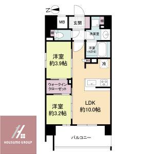 ソルレヴェンテ新梅田(2LDK/3階)の間取り写真