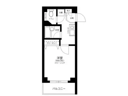 フォルテ西青木(1K/1階)の間取り写真