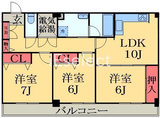 オーシャンビュー壱番館(3LDK/19階)の間取り写真