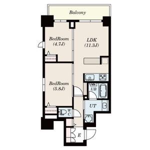 S-RESIDENCE葵II(2LDK/5階)の間取り写真
