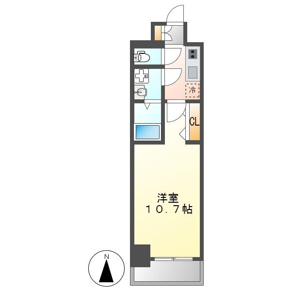 CRESTTAPP金山(1K/5階)の間取り写真