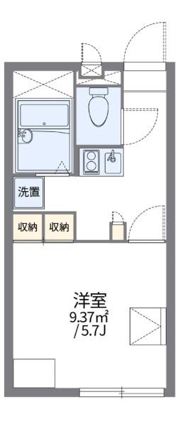 レオパレスPALCOURT劉備(1K/2階)の間取り写真