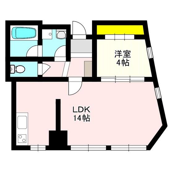 ベリーナ文京(1LDK/1階)の間取り写真
