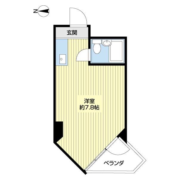 ハイツウエストロード(ワンルーム/2階)の間取り写真