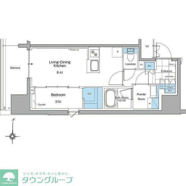 ルフォンプログレ赤羽マークス(1LDK/10階)の間取り写真