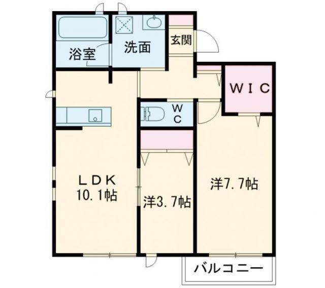 MITSUI CREST COURT(2LDK/3階)の間取り写真