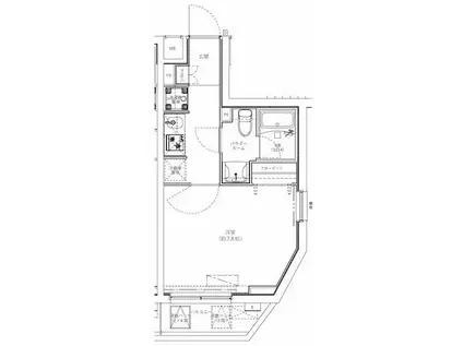 GENOVIA学芸大学(1K/3階)の間取り写真