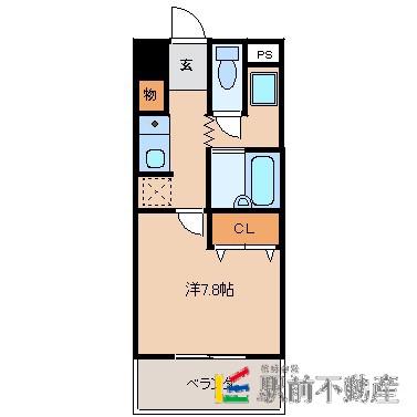 ネバーランドぶどうの樹(1K/5階)の間取り写真