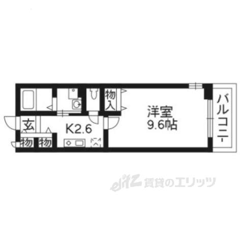 サテンドールセレーネ(1K/2階)の間取り写真