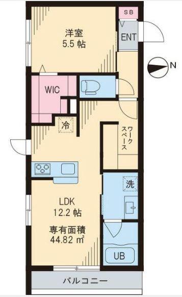 セレーナ柳沢(1LDK/3階)の間取り写真