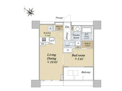 グランドミレーニア(1LDK/5階)の間取り写真