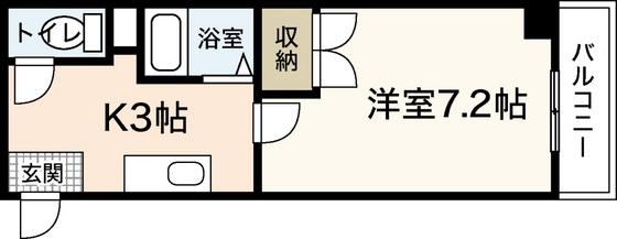 CLSビル(1K/3階)の間取り写真