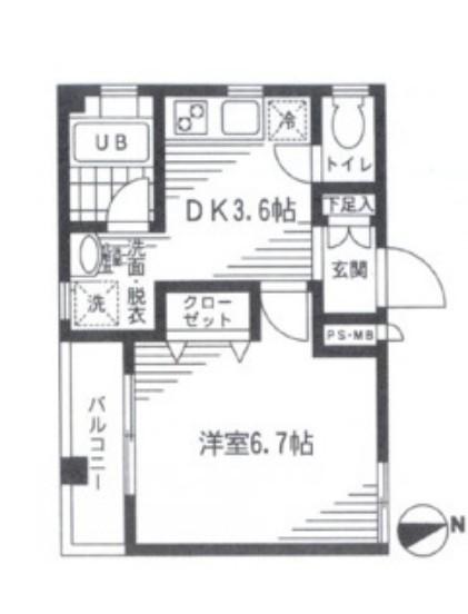 B.ZERO1東尾久(1K/2階)の間取り写真