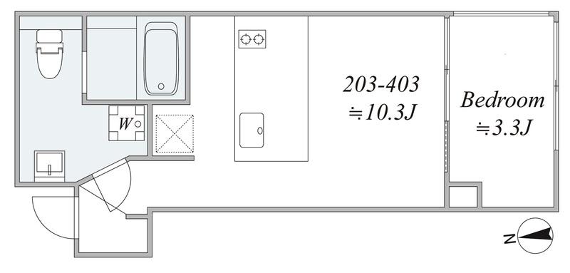 TRIAS193(1LDK/3階)の間取り写真