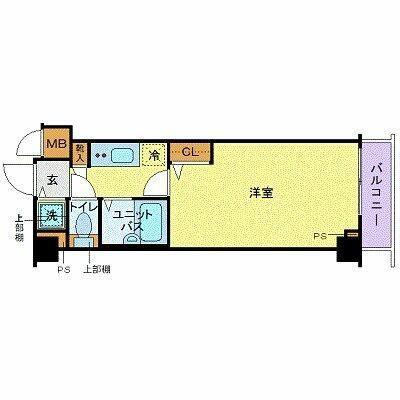 トーシンフェニックス日本橋兜町参(1K/3階)の間取り写真