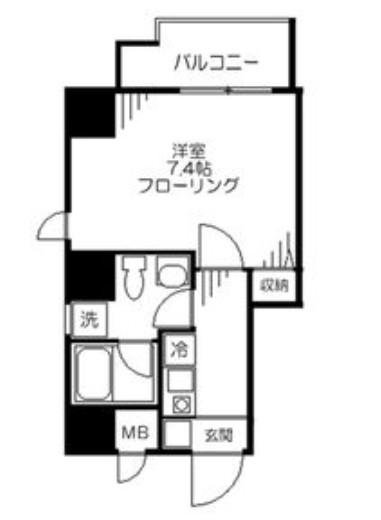 エクセルピア大森南(1K/10階)の間取り写真