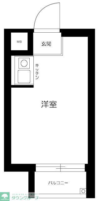 フリーダム町屋(ワンルーム/1階)の間取り写真