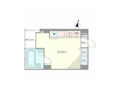 ベルメゾン南麻布GRAND ベルメゾン南麻布グランド(ワンルーム/8階)の間取り写真