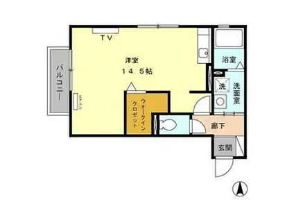 ベラ・ペルラ(ワンルーム/2階)の間取り写真