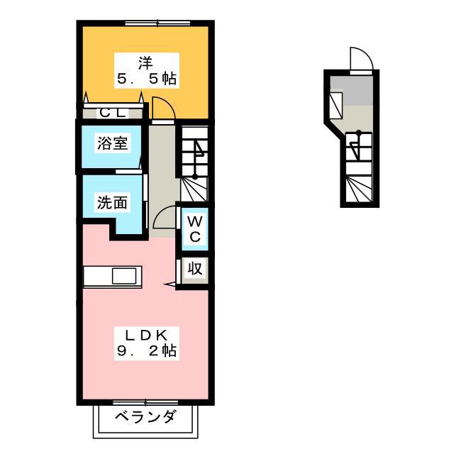 プレラグーナ(1LDK/2階)の間取り写真