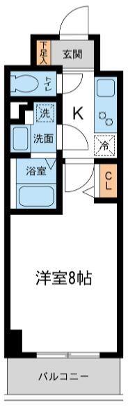 S-FORT湘南平塚(1K/5階)の間取り写真