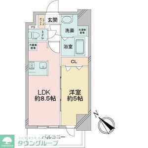 アステリ鶴舞テーセラ(1LDK/15階)の間取り写真